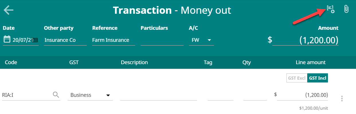 How to create a transaction coding rule