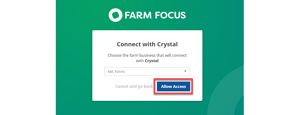 How to connect or disconnect a Crystal Payroll integration with Farm Focus